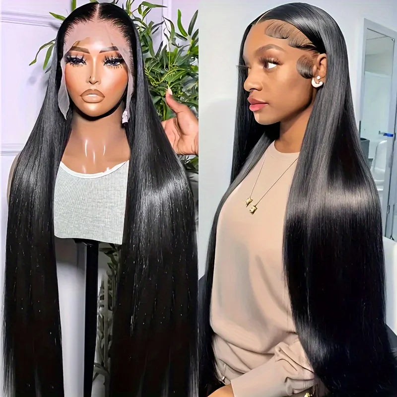 Vente et installation Perruque Lace Front 13x4 HD – Cheveux Lisses – 200% Densité – Cheveux Humains 100% spécial installation 90$