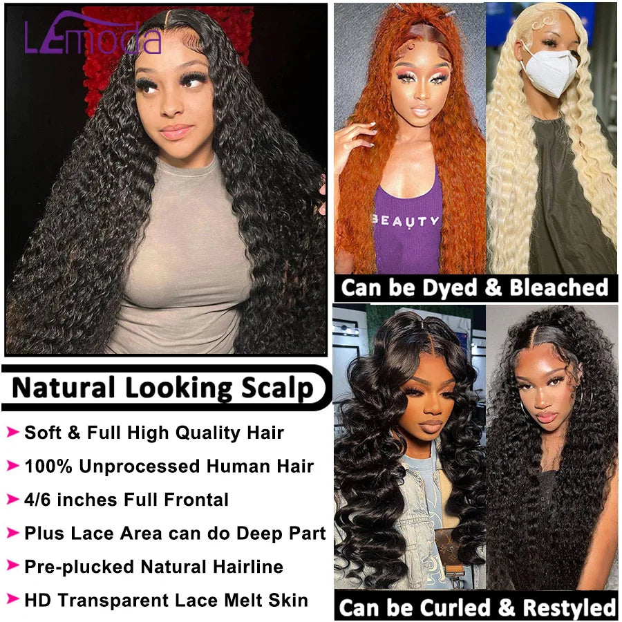 Vente et installation Perruque 13x6 HD – Cheveux Humains Ondulés 250% Lace frontale longue, qualité brésilienne.spécial installation 100$