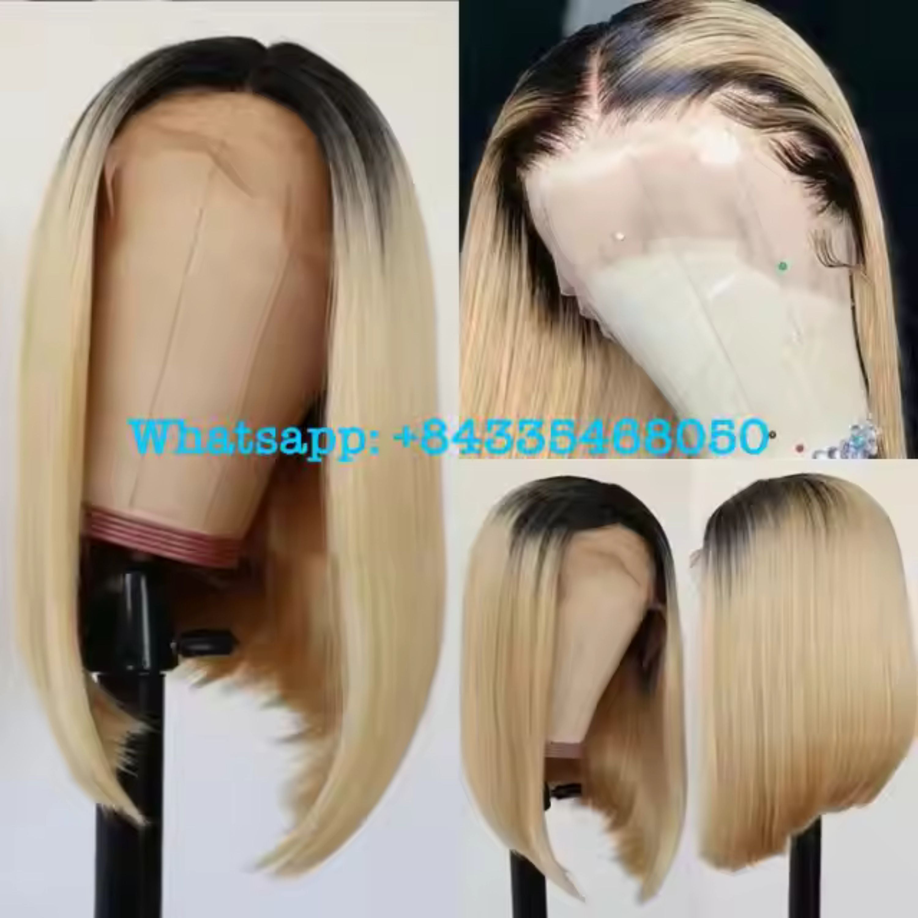 Perruque colorée en cheveux 100 % humains vietnamiens – Lisse effet "Bone Straight", sans nœuds, sans perte, à prix de gros.