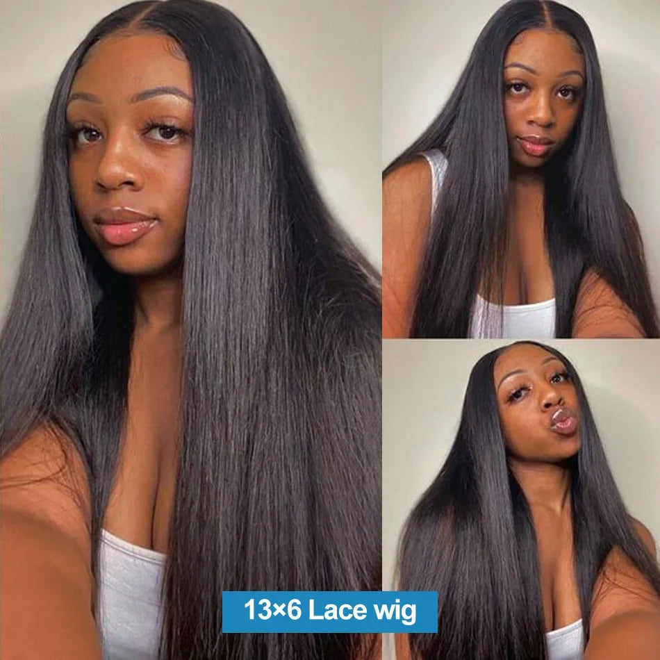 Vente et installation Perruque Lace Front 13x6 – 220% Densité – Lisse – 40 pouces – Cheveux Brésiliens 100% humains spécial installation 80$