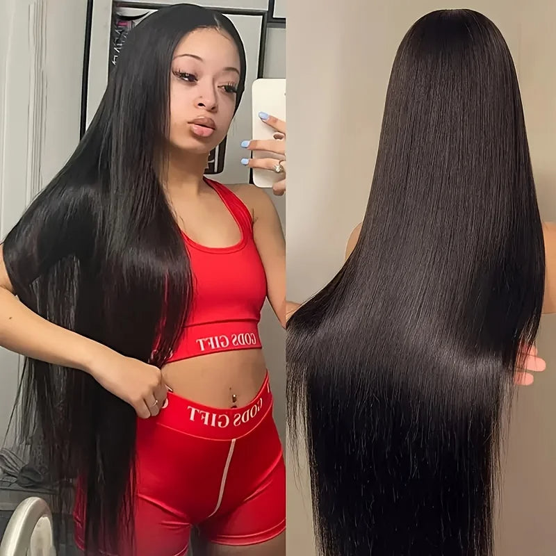 Vente et installation Perruque Lace Front 13x4 HD – Cheveux Lisses – 200% Densité – Cheveux Humains 100% spécial installation 90$