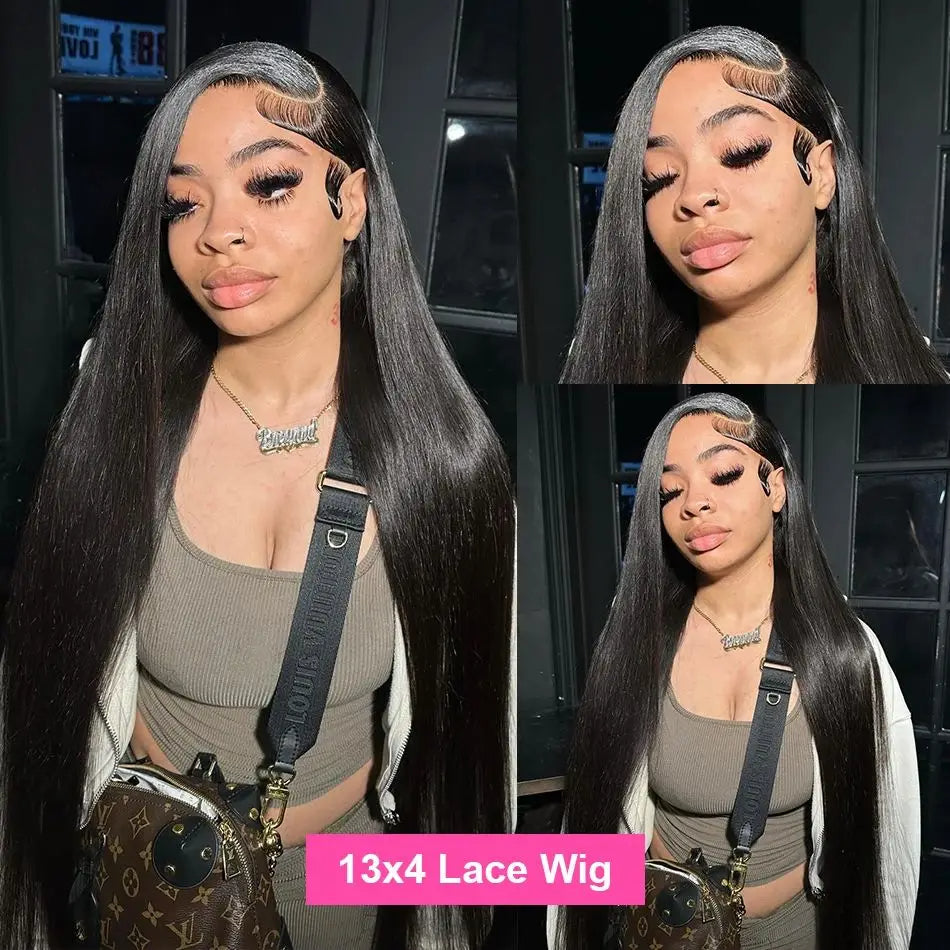 Vente et installation Perruque Lace Front 13x6 – 220% Densité – Lisse – 40 pouces – Cheveux Brésiliens 100% humains spécial installation 80$