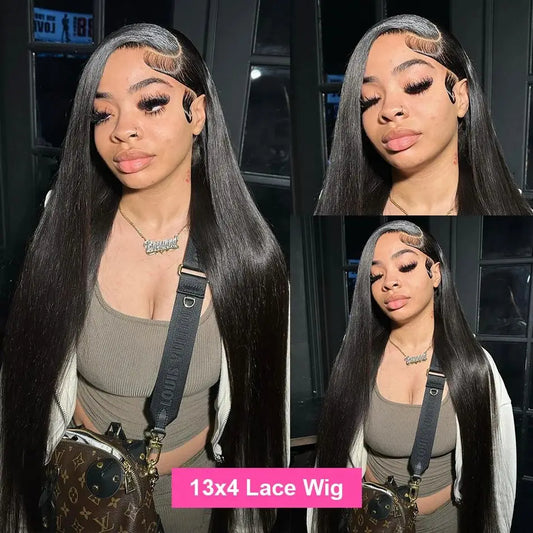 Vente et installation Perruque Lace Front 13x6 – 220% Densité – Lisse – 40 pouces – Cheveux Brésiliens 100% humains spécial installation 80$