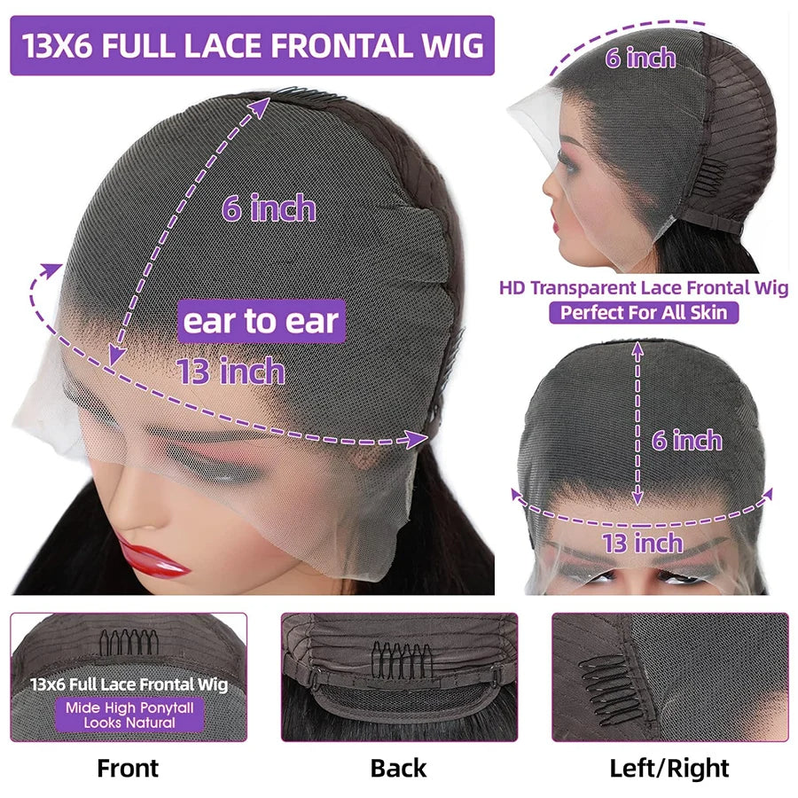 Vente et installation Perruque 13x6 HD – Cheveux Humains Ondulés 250% Lace frontale longue, qualité brésilienne.spécial installation 100$
