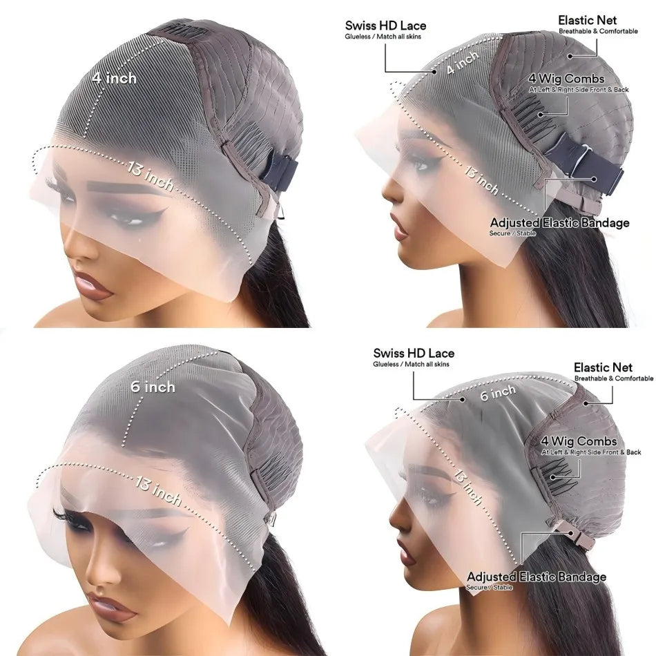 Vente et installation Perruque Lace Front 13x6 – 220% Densité – Lisse – 40 pouces – Cheveux Brésiliens 100% humains spécial installation 80$