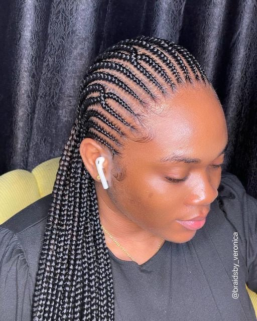 Exemple de coiffure ti couri avec mèche titre