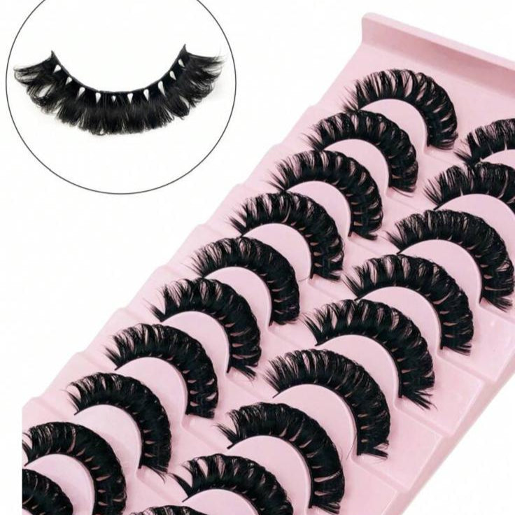 Nouveau 10 Paires 3d  Faux Cils Courbure D – Regard Intense et Glamour