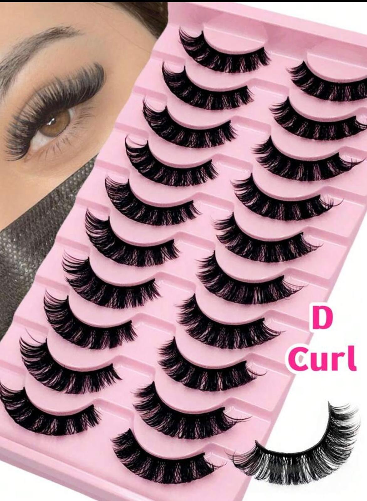 Nouveau 10 Paires 3d  Faux Cils Courbure D – Regard Intense et Glamour