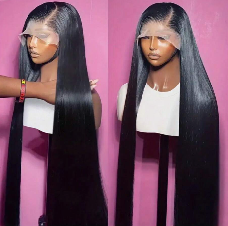Vente et installation Perruque Lace Front 13x4 HD – Cheveux Lisses – 200% Densité – Cheveux Humains 100% spécial installation 90$
