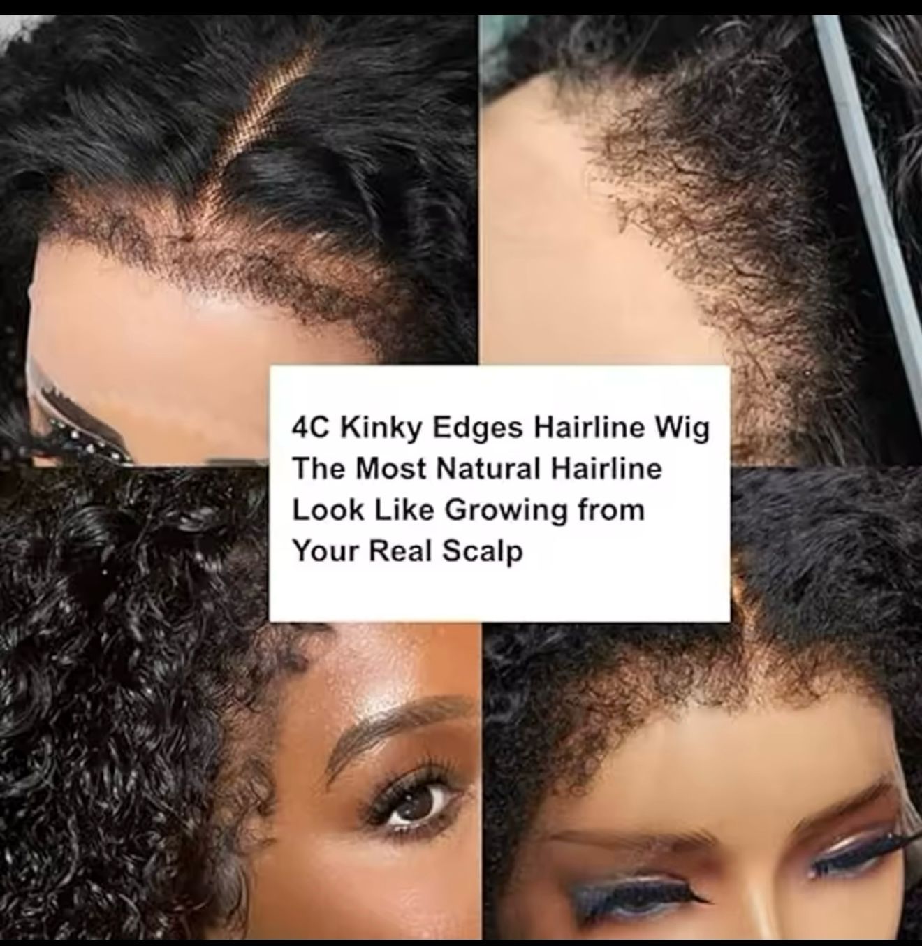 Vente et installation Perruque naturelle afro kinky perruque naturelle 100%humains sans colle prête à porter 4/4 250 %densités perruque bouclés 80$