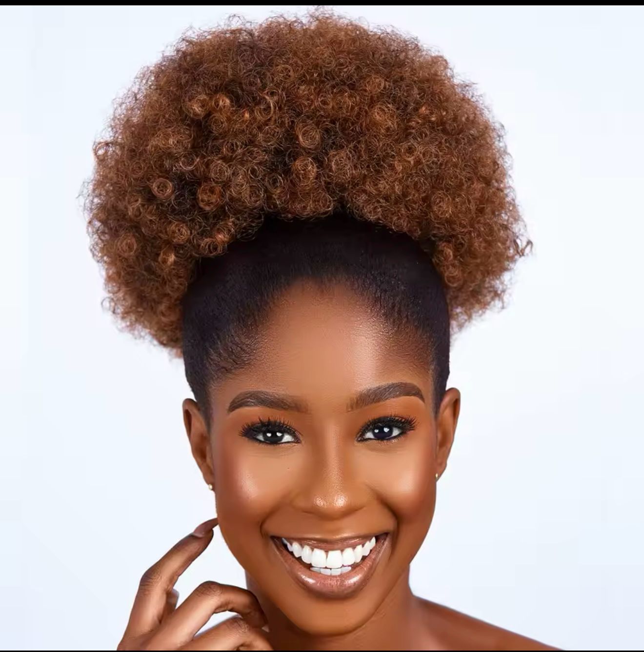 Ponytail afro queu de cheval pour les femmes cheveux crépus bouclés cheveux chignon afro.